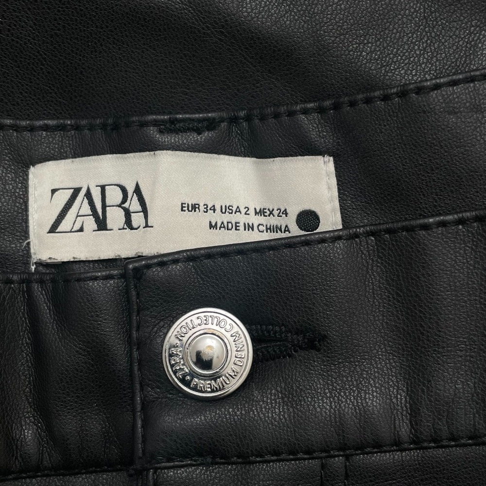 Zara High-waisted Faux Leather Trousers in Black - Picture 5 of 5
